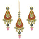 Gold Plated Kundan Floral Design Choker Necklace Set