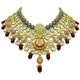 Gold Plated Kundan Floral Design Choker Necklace Set