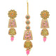 Gold Kundan Mina Jewellery Set