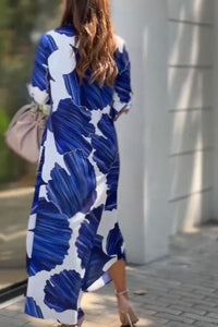 Blue & White Korean Long Shirt