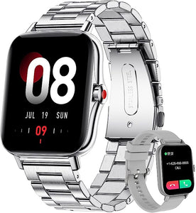 GOOD WATCH-Smart Watch for Men Women w/ Bluetooth Call 1.69'' HD Touch Screen Square Stainl