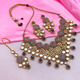 Gold  Kundan Design Choker Necklace Set For Women