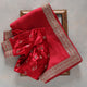 Red Colour Rangoli Silk Embroidery And Thread Work Saree With Blouse