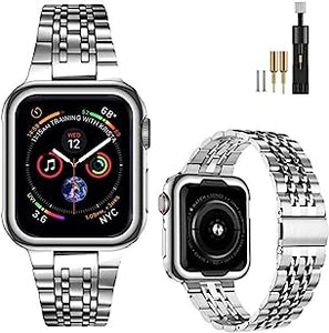 Metal Stainless Steel Watch Strap Compatible with Watch Straps 45mm 44mm 42mm 41mm 40mm 38mm for iWatch Series