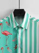 CORDS ENGLISH FLAMINGO Design Mens Half Sleeves Premium Cords Cotton Material