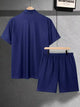 CORDS NAVY COCONUT Design Mens Half Sleeves Premium Cords Cotton Material