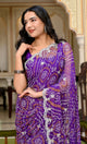 fashion Purple bandhej Chiffon Saree