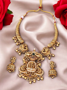 Golden Sureshwara Temple Jewellery Set - New Arrival