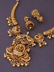 Golden Sureshwara Temple Jewellery Set - New Arrival