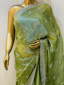 Namisha Green Chiffon Saree