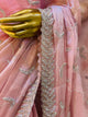 Fashion Pink Chiffon Saree