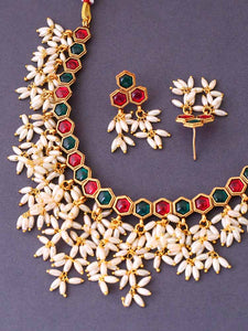 Multicolor Hari Antique Jewellery Set - New Arrival