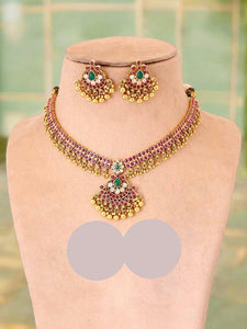 Multicolor Matangi Antique Jewellery Set