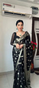 READY TO WEAR BLACK TRENDY 1-MINUTE SAREE