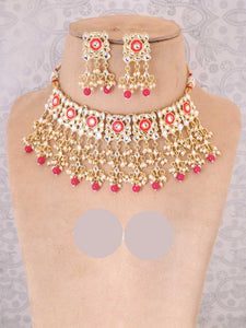 Red Samaria Kundan Jewellery Set