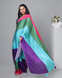 Exclusive Ombre Women's Designer Bollywood Pre-Draped Saree