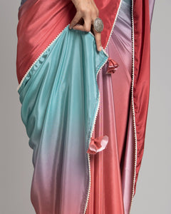 Stylish Ombre Bollywood Designer Silk Saree