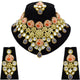 Gold  Kundan Design Choker Necklace Set For Women