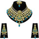 Gold Plated Kundan Floral Design Choker Necklace Set