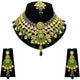 Gold Plated Kundan Floral Design Choker Necklace Set