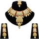 Gold Kundan Mina Jewellery Set