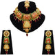 Gold Kundan Mina Jewellery Set