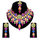 Kundan and Meenakari with Floral Design Necklace Set