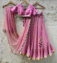 Pink Georgette Zari Lehenga, Indian Designer Lehenga, Wedding Lehenga,