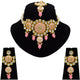 Gold Kundan Mina Jewellery Set