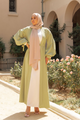 Vera Wrap Abaya - Deep Mint