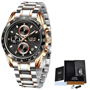 GOOD WATCH-Business Quartz Luminous Stainless Steel WaterProof Men’s Watch