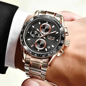 GOOD WATCH-Business Quartz Luminous Stainless Steel WaterProof Men’s Watch