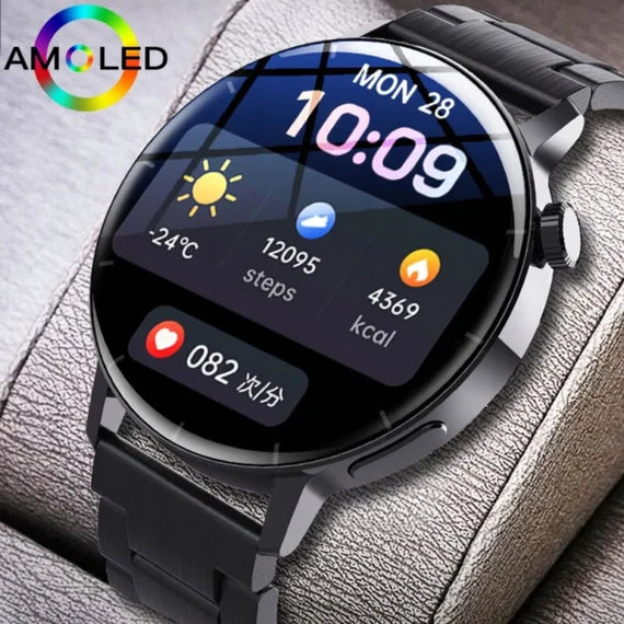 GOOD WATCH-Smart Watch Hombres Full Touch Bluetooth Call Sport ECG Health Tracker Smartwatch Impermeable Para Android Ios
