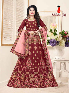 TAPETTA SILK EMBROIDERED LEHENGA CHOLIS