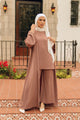 Serene Three Piece Abaya Matching Set - Autumn Maple