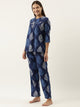 Indigo Printed Night Suit Set