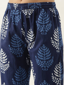 Indigo Printed Night Suit Set