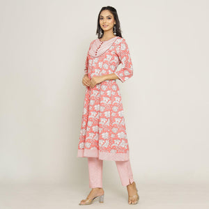 Rang Deep Women Set of Pink Cotton Kurti