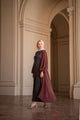 Saya Balloon Sleeve Abaya - Berry Red