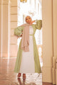 Vera Wrap Abaya - Deep Mint