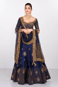 Beautiful Navy Blue Stylish Lehnga Choli With Dupatta