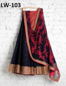 Blue & Red Refreshing Lehnga Choli With Dupatta