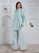 Green FLORAL  loose fit PRINT Cotton Night SUIT