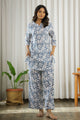 Blue & White Printed Loungewear Set