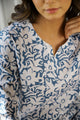 Blue & White Printed Loungewear Set