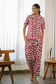 Red Cat Cotton Night Suit