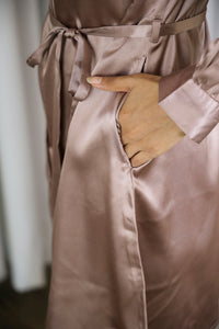 Dusty Pink Satin Night Dress