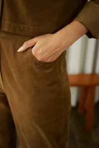 Brown Corduroy Co-ord Set