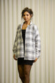 White Checks Cotton Jacket