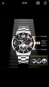 GOOD WATCH-Men’s Stainless Steel Watches Luxury Quartz Wristwatch